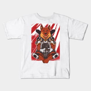 German Shepard Gaming Dog Kids T-Shirt